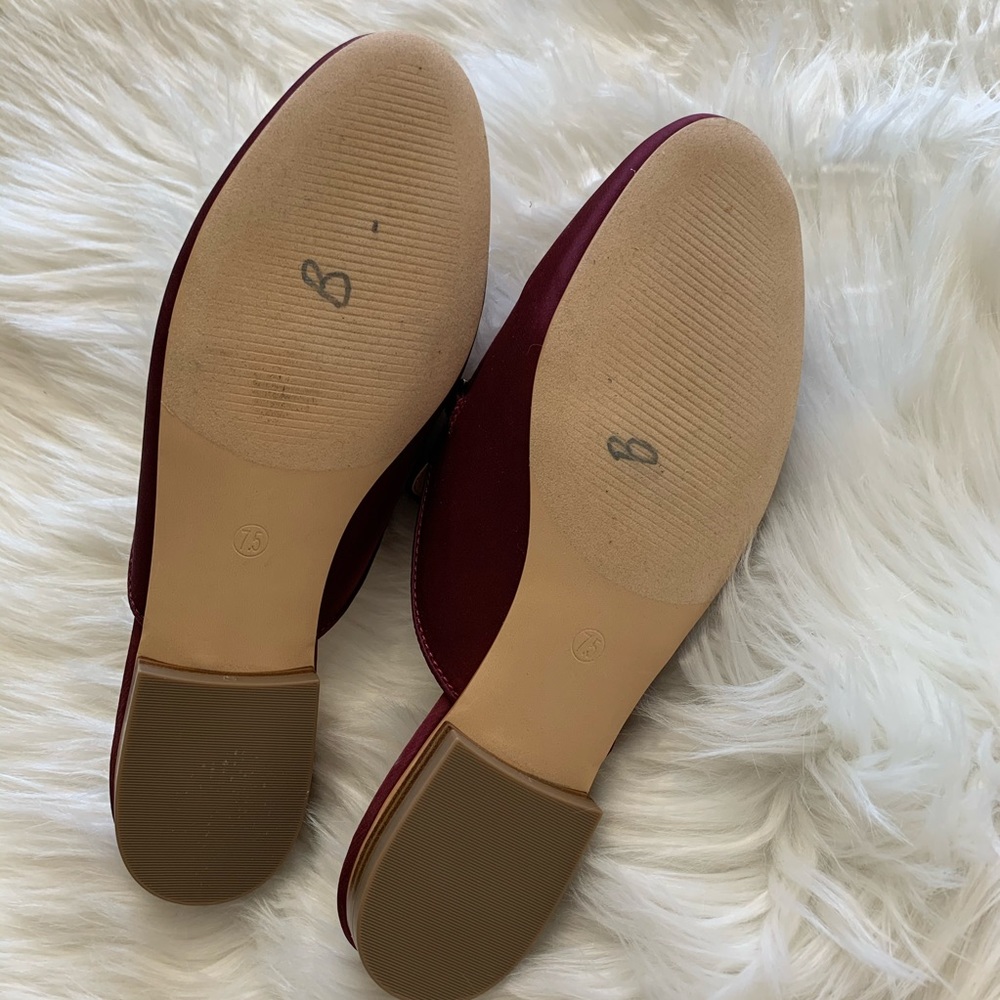 Loft Burgundy Mules Size 7.5 - Picture 7 of 11